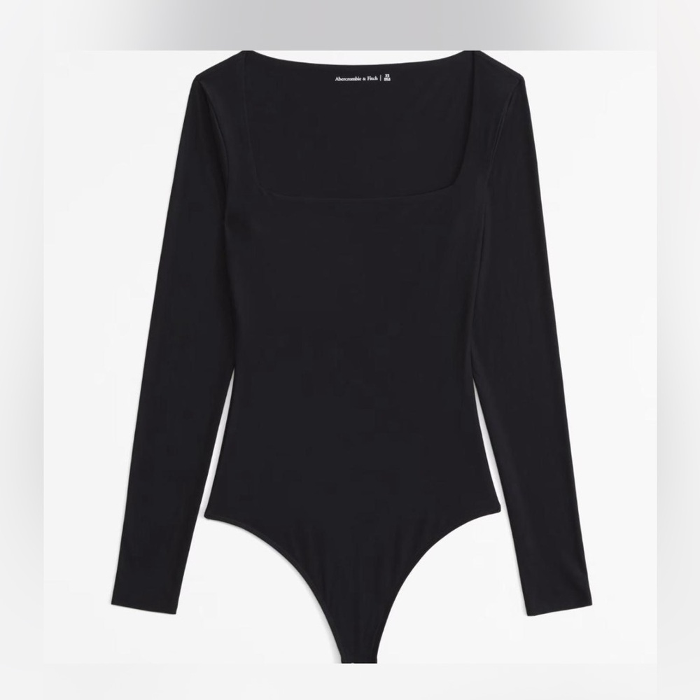 Abercrombie black long sleeve square neck bodysuit